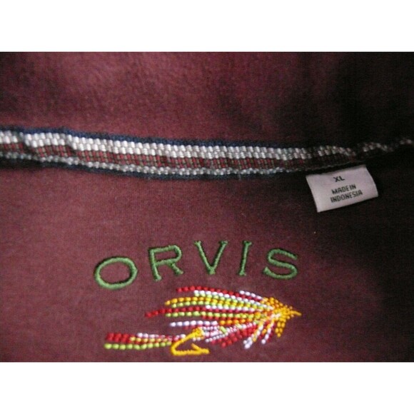 Orvis Mens XL Gray Quarter Snap Pullover Sweatshirt Fly Fishing Lined‎ Collar - Picture 4 of 9